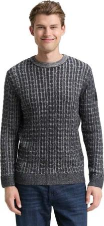 TOM TAILOR Rundhalspullover mit Rippbündchen