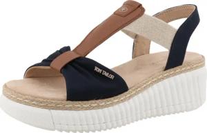 Tom Tailor Sandale - Damen - Gr. 41 - dunkelblau