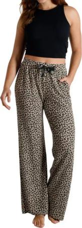 TOM TAILOR Schlafhose TOM TAILOR Damen Lange-Hose braun bedruckt (1-tlg)