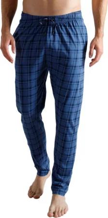 TOM TAILOR Schlafhose TOM TAILOR Herren Lange-Hose blau kariert (1-tlg)
