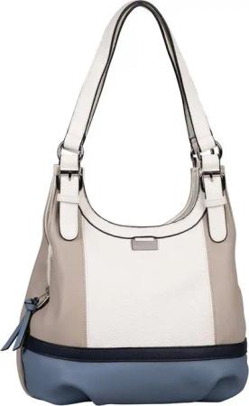 TOM TAILOR Shopper Juna, aus soft genarbtem ledrigen Material mit glänzenden Metall-Accessoires