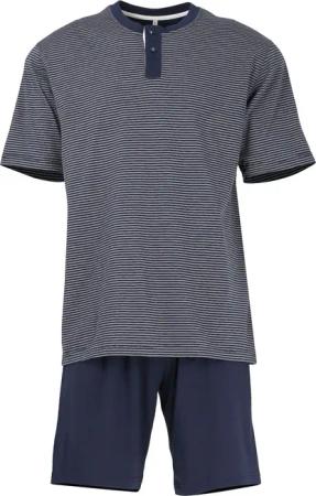 TOM TAILOR Shorty "Nebraska" 2 tlg. Streifendesign, Kurzarm, Rundhalsausschnitt, kurze Hose, atmungsaktiv