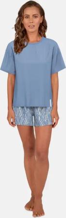 TOM TAILOR Shorty Westport mit Print, Kurzarm, Rundhalsausschnitt, kurze Hose, Viskosemix