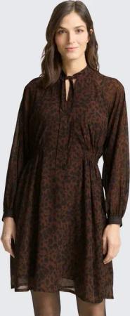 TOM TAILOR Sommerkleid Kleider & Jumpsuits Chiffon-Kleid mit Leo-Print