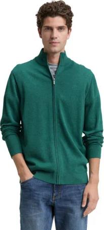 TOM TAILOR Strickjacke mit Logo Stickerei