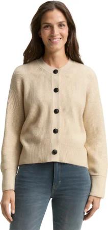 TOM TAILOR Strickjacke mit Rippbündchen