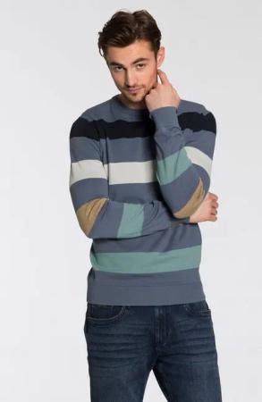 TOM TAILOR Strickpullover mit Blockstreifen