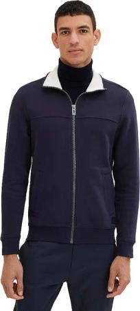 TOM TAILOR Sweatjacke blau | S