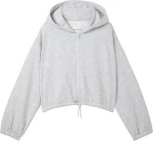 TOM TAILOR Sweatjacke Full Zip mit Kordelzug in kurzer Form