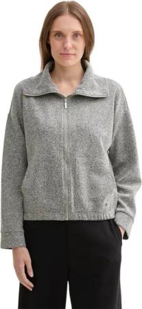 TOM TAILOR Sweatjacke mit großem Stehkragen