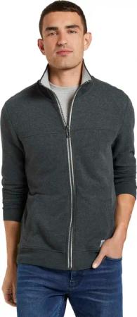 TOM TAILOR Sweatjacke mit halswärmendem Stehkragen