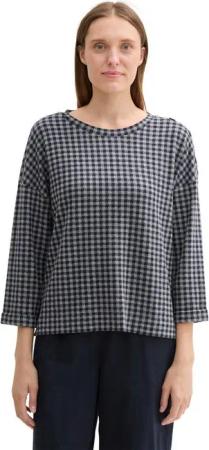 TOM TAILOR Sweatshirt 7/8 Arm - mit Karomuster