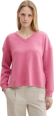 TOM TAILOR Sweatshirt Scuba mit V-Ausschnitt