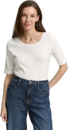 TOM TAILOR T-Shirt mit großem Rundhalsausschnitt