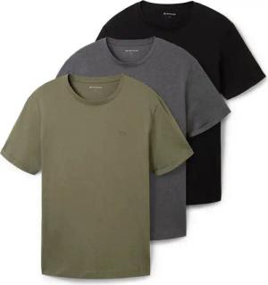 TOM TAILOR T-Shirt (Packung, 3-tlg) mit Logo-Stickerei