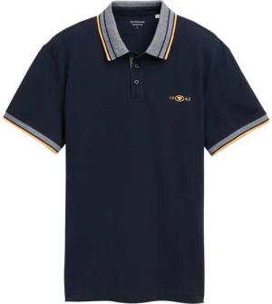 TOM TAILOR T-Shirt polo with print SKY CAPTAIN BLUE