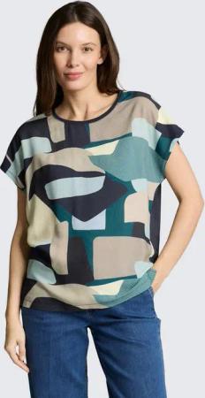 TOM TAILOR T-Shirt T-Shirt T-Shirt im Material-Mix