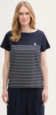 TOM TAILOR T-Shirt T-Shirt T-Shirt mit Streifenmuster