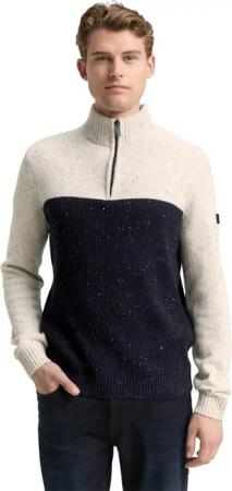 TOM TAILOR Troyer mit Logo Stickerei