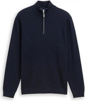 TOM TAILOR Troyer Pullover  blau | L
