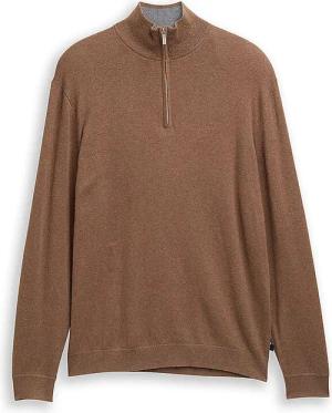 TOM TAILOR Troyer Pullover  braun | XXXL