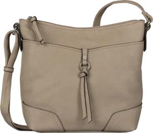 TOM TAILOR Umhängetasche Imeri, weiches Lederimitat mit 2-tone-Effekt, Ziernähten und Dekoanhänger