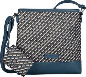 TOM TAILOR Umhängetasche "Xenia" mit raffiniert geometrischen "T" Print des Logos auf dem Taschenkörper