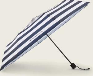 TOM TAILOR Unisex Mini Regenschirm, blau, Gestreift, Gr. ONESIZE