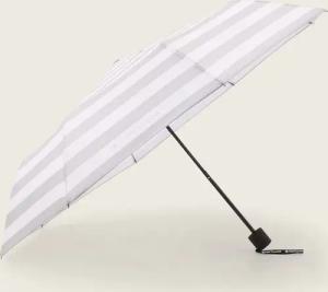 TOM TAILOR Unisex Mini Regenschirm, grau, Gestreift, Gr. ONESIZE