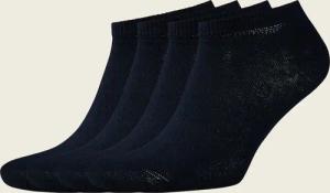TOM TAILOR Unisex Sneakersocken im 4er-Pack, blau, Logo Print, Gr. 35-38