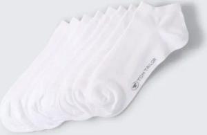 TOM TAILOR Unisex Sneakersocken im 8er-Pack, weiß, Uni, Gr. 43-46