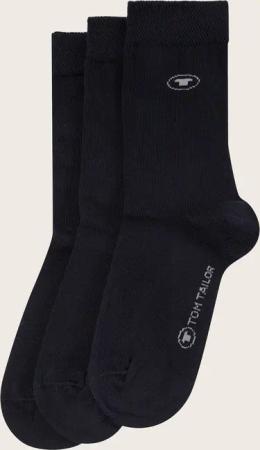 TOM TAILOR Unisex Socken im 3er-Pack, blau, Print, Gr. 23-26