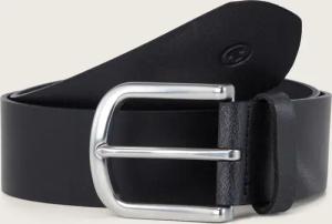 TOM TAILOR Unisex TTMARIO Ledergürtel mit abgerundeter Dornschließe, blau, Logo Print, Gr. 75