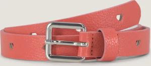 TOM TAILOR Unisex TTPEACH Kids schmaler Ledergürtel mit eckiger Dornschließe, rosa, Logo Print, Gr. 75