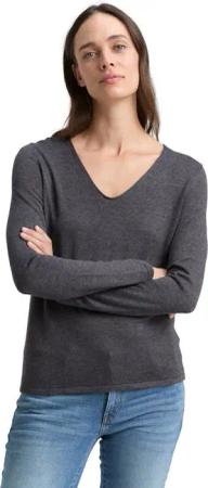 TOM TAILOR V-Ausschnitt-Pullover aus Feinstrick