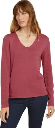 TOM TAILOR V-Ausschnitt-Pullover mit V-Ausschnitt