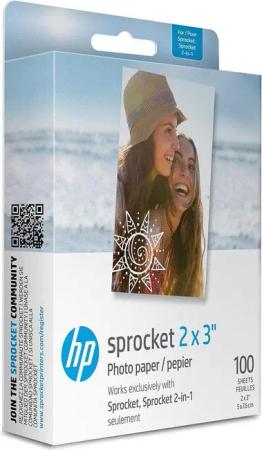 Tomik Toys Fotopapier HP Sprocket Premium Zink Fotopapier 5 x 7,6 cm, 100 Blatt, mit klebender Rückseite, 100 Blatt