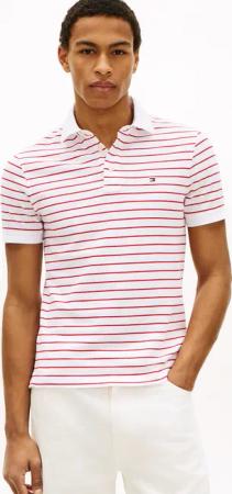 Tommy Hilfiger "1985 SLIM POLO" Markenstickerei, aus Baumwoll-Piqué