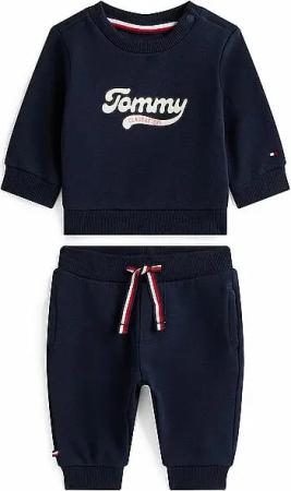 TOMMY HILFIGER Baby Set 2-teilig Sweater und Jogginghose dunkelblau | 68