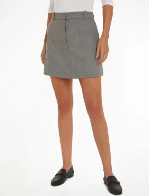 Tommy Hilfiger Bleistiftrock POW CHECK SHORT SKIRT (Global Serie TH WOMEN) Webrock im Karodessin