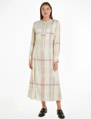 Tommy Hilfiger Blusenkleid RWB CHECK FLUID MIDI DRESS (Global Serie TH WOMEN) im Karodessin