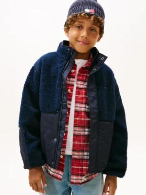 Tommy Hilfiger Bomberjacke "TEDDY QUILTED BOMBER" ohne Kapuze Regular fit, Kinder bis 16 Jahre