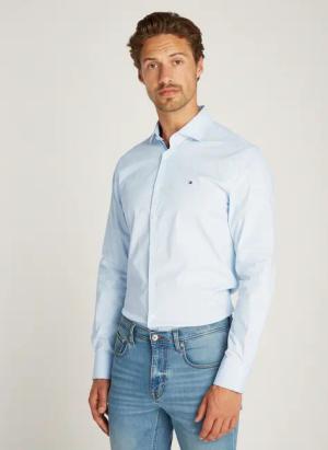 Tommy Hilfiger Businesshemd "CL STRETCH GEO PRINT Slim Fit SHIRT" mit Minimal-Print