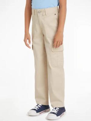 Tommy Hilfiger Cargohose UTILITY CARGO PANTS Kinder bis 16 Jahre mit Logostickerei