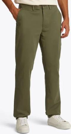 Tommy Hilfiger Chinohose DENTON CHINO SATIN mit Gesäßtaschen mit Knopf, Logostickerei