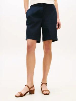 Tommy Hilfiger Chinoshorts "CO GMD BLEND CHINO SHORT" mit umgeschlagenem Beinabschluss