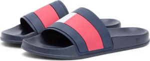 Tommy Hilfiger CORE HILFIGER FLAG POOL SLIDE Pantolette Strandschuh, Flats, Schlupfschuh in typischen Tommy Farben