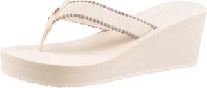 Tommy Hilfiger Dianette "WEDGE BEACH SANDAL", Keilabsatz, Zehentrenner, Sommerschuh mit Logoschriftzug