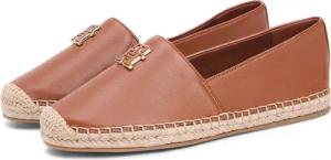 Tommy Hilfiger Espadrille "TH LOGO LEATHER ESPADRILLE" Sommerschuh, Slipper, Schlupfschuh mit typischer Juteverzierung