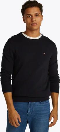 Tommy Hilfiger "ESSENTIAL COTTON CREW NECK" 100% Baumwolle Crewneck Regular Fit Premium Mode